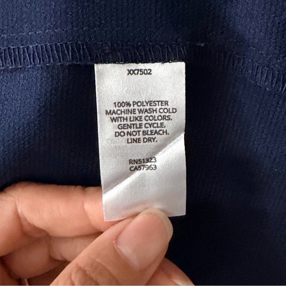 Halogen Navy Ruffle-Trim Sleeveless Button-Front Mini Dress - Picture 8 of 13